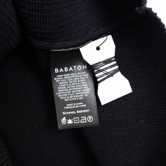 Aritzia Babaton Sculpt Knit Criss Cross Dress Black Bodycon Ribbed Mini - Picture 9 of 10